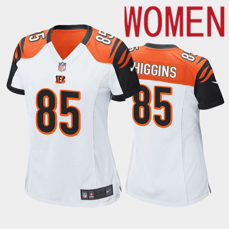 Women Cincinnati Bengals 85 Tee Higgins Nike White Game NFL Jerseys
